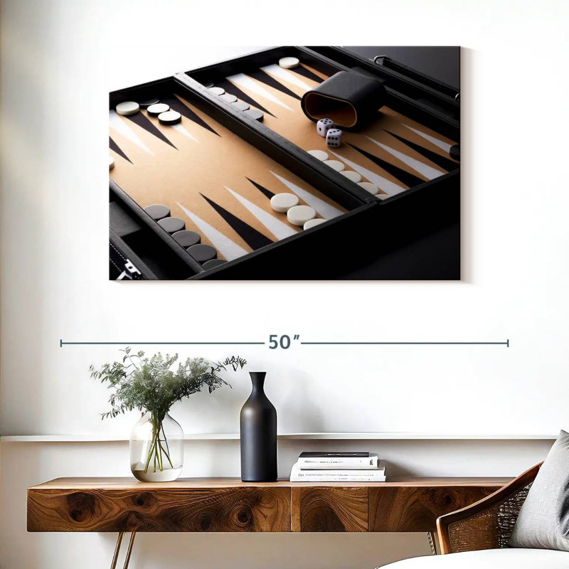 Senne Modern Backgammon, 26" H x 39" W