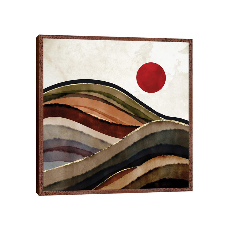 Fall Abstract - Print on Canvas, Classic Brown Wood Framed, 93.98 cm H x 93.98 cm W