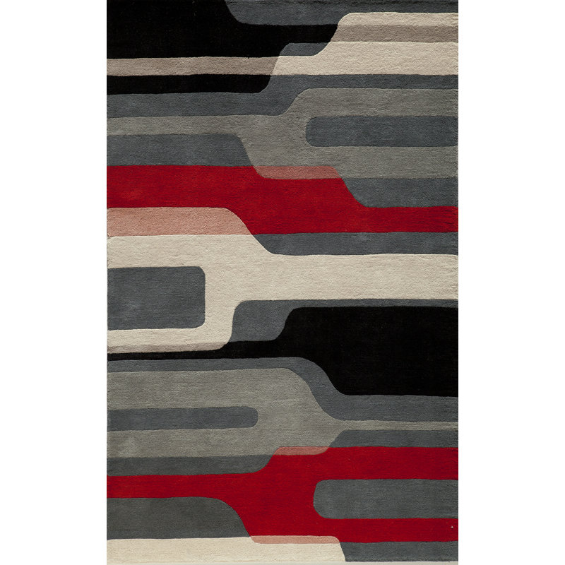 Cobos Wool Abstract Indoor Rug, Rectangle 3'6" x 5'6"