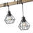 5-lamp matte black adjustable iron pendant light