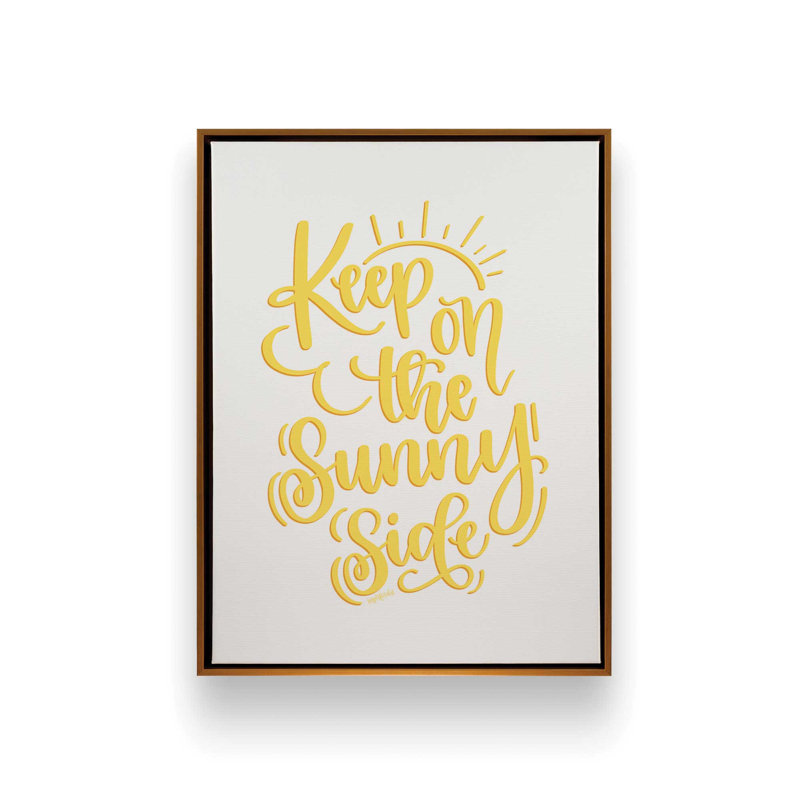 «The Sunny Side» par Imperfect Dust, reproduction d'art, Toile avec cadre, L 18 po x H 24 po, Doré
