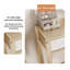 Coiffeuse de chambre à coucher en bois de cerisier de style luxueux et lumineux avec comptoir incrusté de coquillages