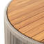 Table basse d'extérieur en bois d'acacia avec côtés en corde Layton