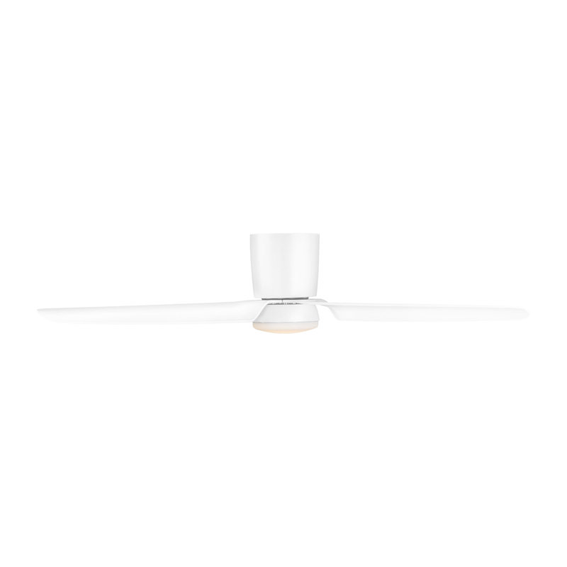 Visual Comfort Fan Colgin 56 Hugger LED Indoor Ceiling Fan with Matte White ABS blades and Handheld Remote
