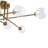 8-Light Airy Clear Glass Bubble Molecular Semi-Flush Mount
