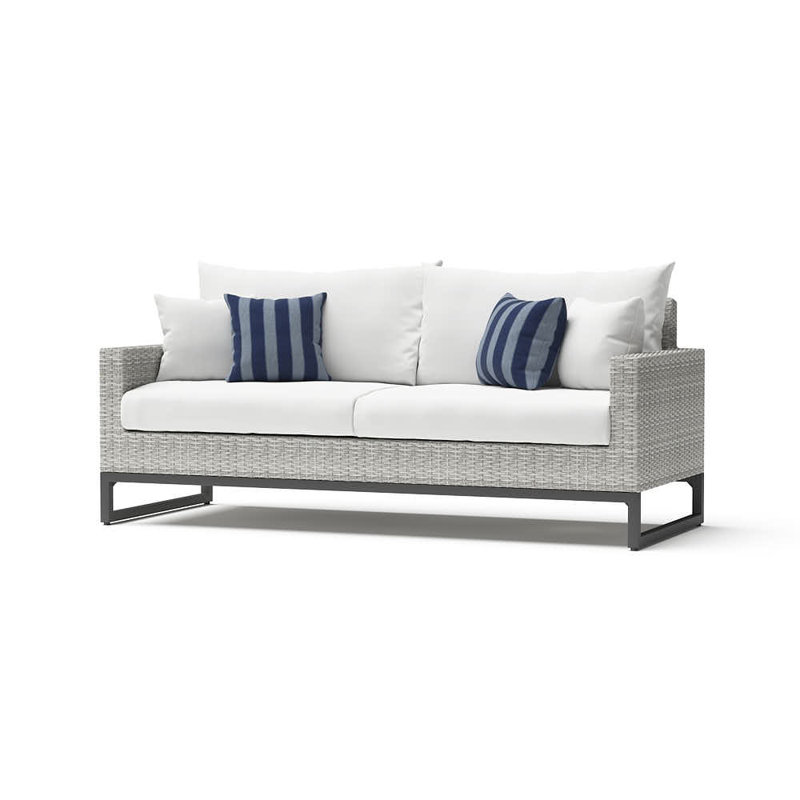 Sunbrella Outdoor 78In. Sofa - Grey, Gray, Charcoal Gray