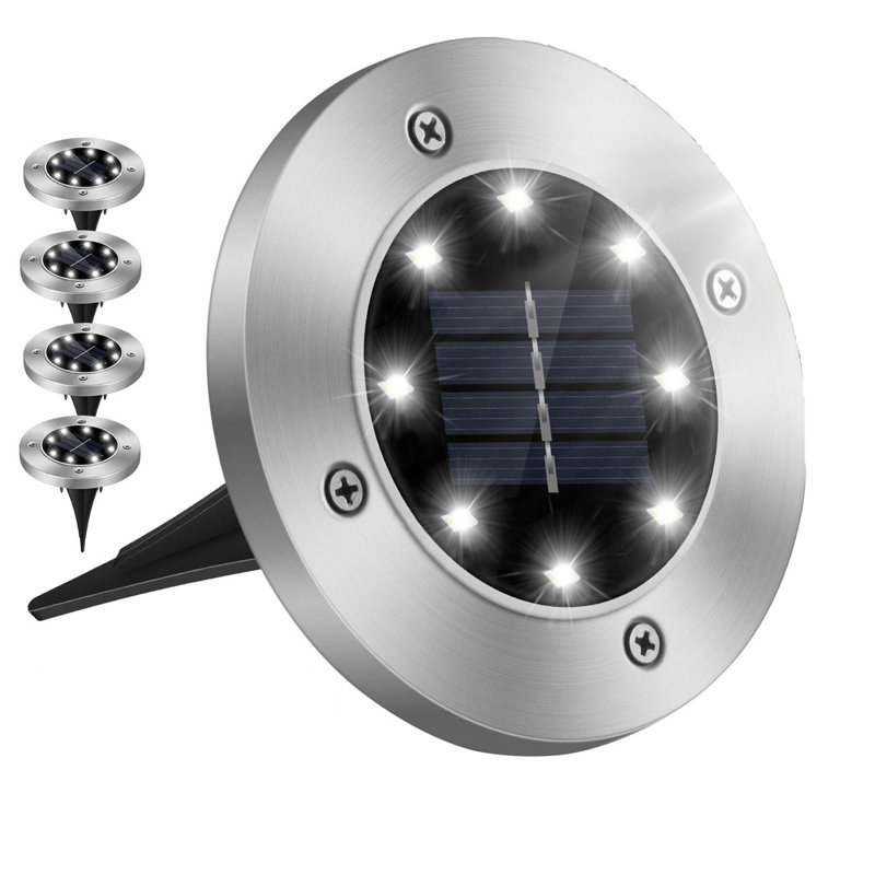 Silver/Black Solar Powered Acrylic Well Light