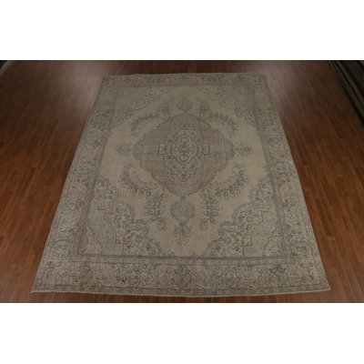 Distressed Wool Traditional Area Rug 10x12