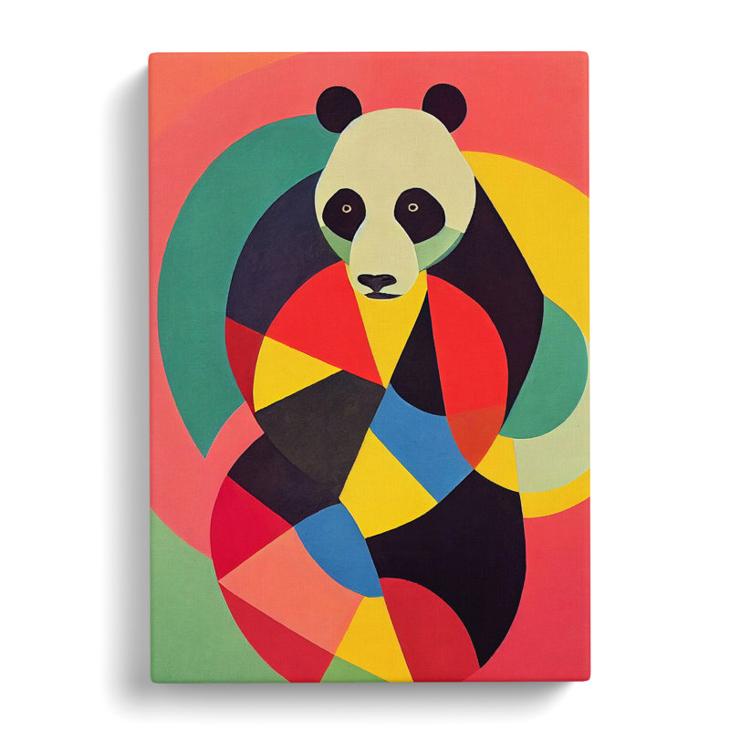 CAN-V0523-1718X Panda Abstract - Wrapped Canvas Print, 60cm H x 40cm W x 3cm D