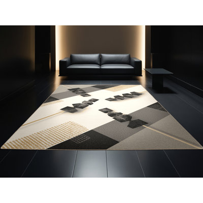 Tapis moelleux moelleux d'inspiration mondiale Leonia Satay