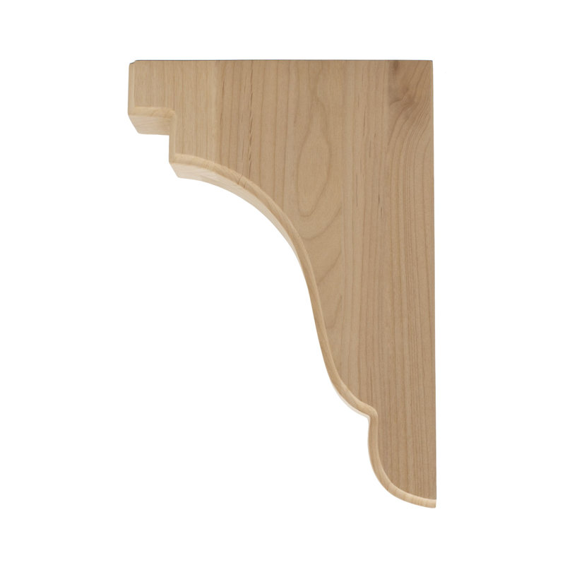 10" Unfinished Alder Wood Traditional Bracket Corbel