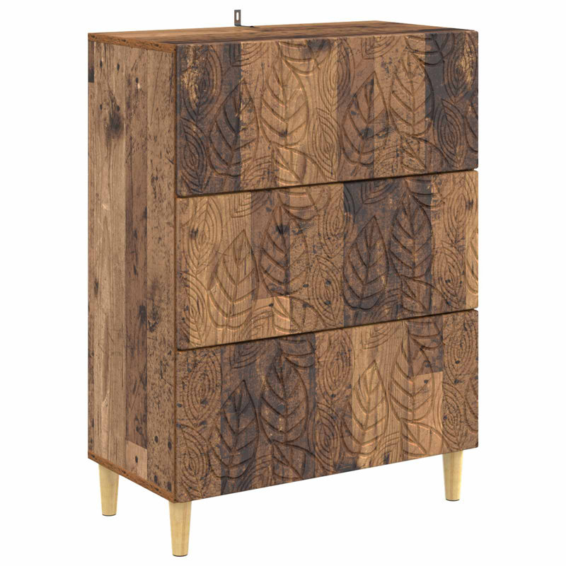 3 -Drawer Rectangle Accent Chest, Old Wood