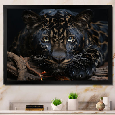 " Black White Panther Portrait "