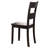 2Pcs Distressed Walnut Back Chairs - Rectangular Transitional Dining Room Chairs, Solid , Rustic Warm Finish, Sleek Tapered Legs Rectangular, Transitional, Wood,