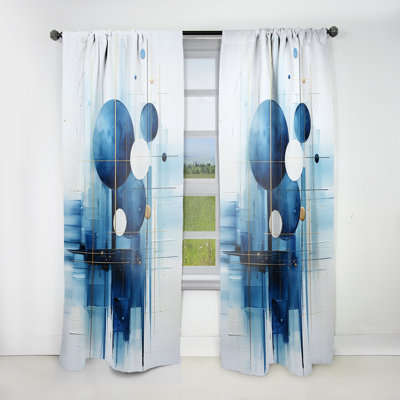 Karlov - Abstract Geometric Room Darkening Curtain - 1 Panels