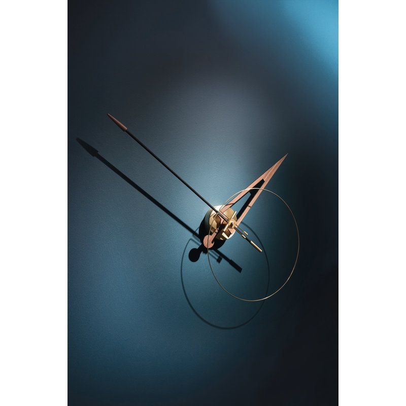 Cris Metal Analog Wall Clock, Gold