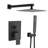 Matte Black Wall Mounted 12" Rain Shower Head - Self-cleaning Nozzle For Charming Shower, Suits All Standard Arms, Conforms To American Pipe Connection Recommendations Mount Alluring And Bath,