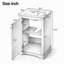 Meuble-lavabo de 20 po avec lavabo en céramique, ensemble de meuble-lavabo simple autoportant avec porte à fermeture douce, tablette réglable, style moderne
