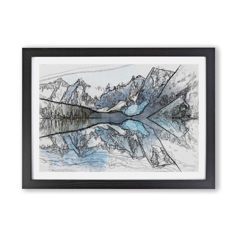 Morraine Lake in Banff Canada - Framed Print, Black, 62cm H x 87cm W x 2cm D