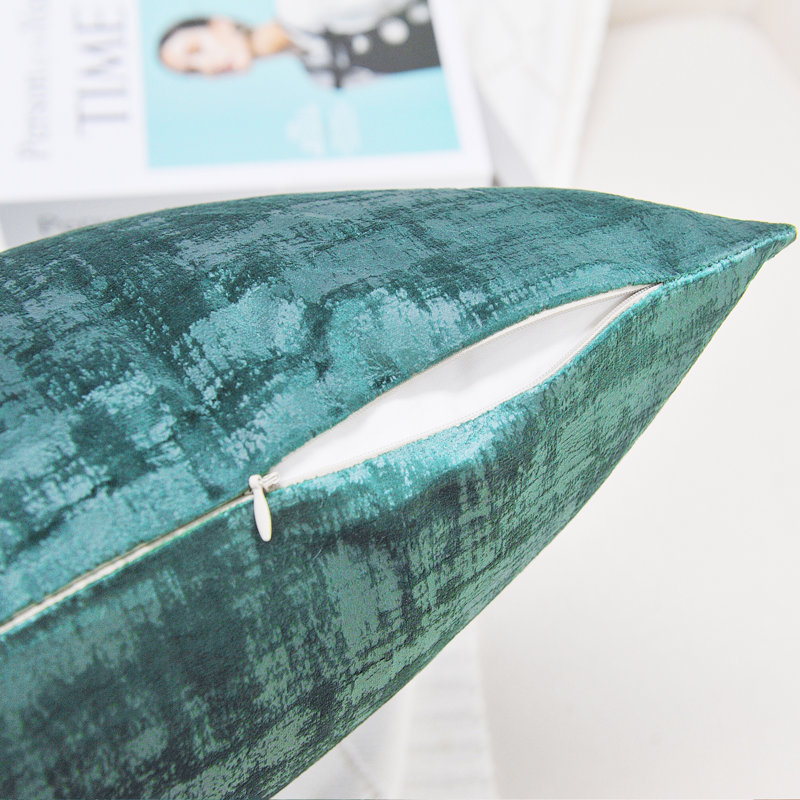 Square Throw Pillow Cover, Agate Green