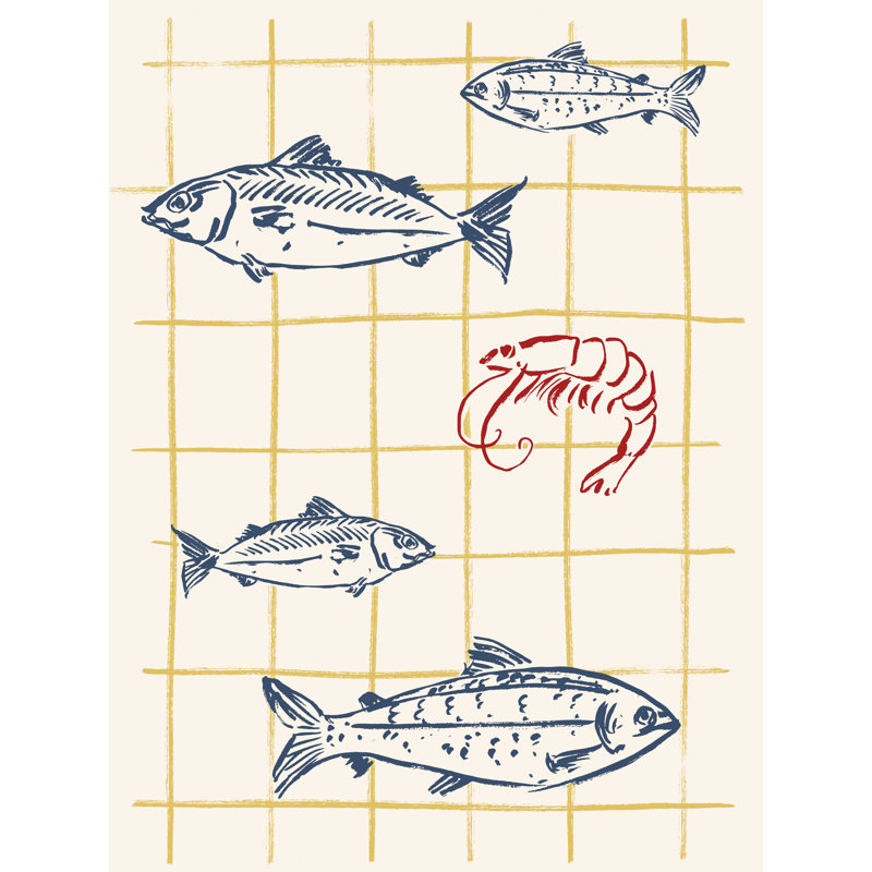 Salty Sea Friends I by Victoria Barnes - Wrapped Canvas Print, 76 cm H x 51 cm W