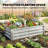 Galvanized Raised Garden Bed, 4' x 2' x 1' Metal Planter Box, for Growing Vegetables, Flowers, Herbs, Succulents, Silver