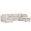 Canapé beige en chenille à accoudoirs carrés-1526976094