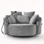 Fauteuil demi-tonneau pivotant à 360 °-1749952544