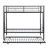 Twin Over Metal Bunk Bed With Trundle, Black - Modern Bedroom Piece For Comfort, Space Saving Design, Strong Steel Stability, Quiet And Noise Functionality, Safe Stairs, All Parts Tools Assembly, No-835472675-835472686