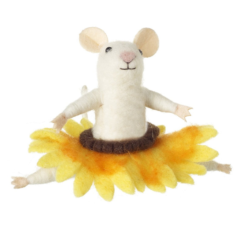 Mouse with Sunflower Decoration