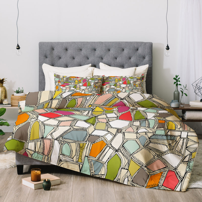  Ensemble d'édredon 3 pièces Turner, Édredon pour lit simple + 1 taie décorative stan
