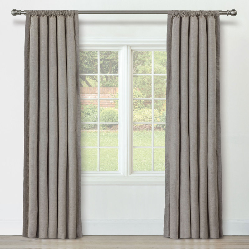 Brisa Room Darkening Curtain, Indigo, 96" W x 84" L
