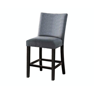 Fauteuil sans accoudoir à hauteur de comptoir pour 2 personnes, dossier haut, assise rembourrée et en tissu, finition patinée, largeur de produit de 19 po, hauteur de l'ensemble de 13,5 po, siège de tablier, bois, capacité de poids de 220 lb, 40 po