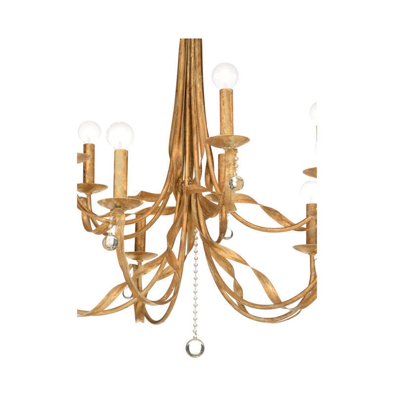 Lustre classique / traditionnel à 10 lumières de style bougie Reed