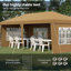 3x6m Pop-Up Gazebo, Garden Gazebo with Removable Walls Grey-135726284
