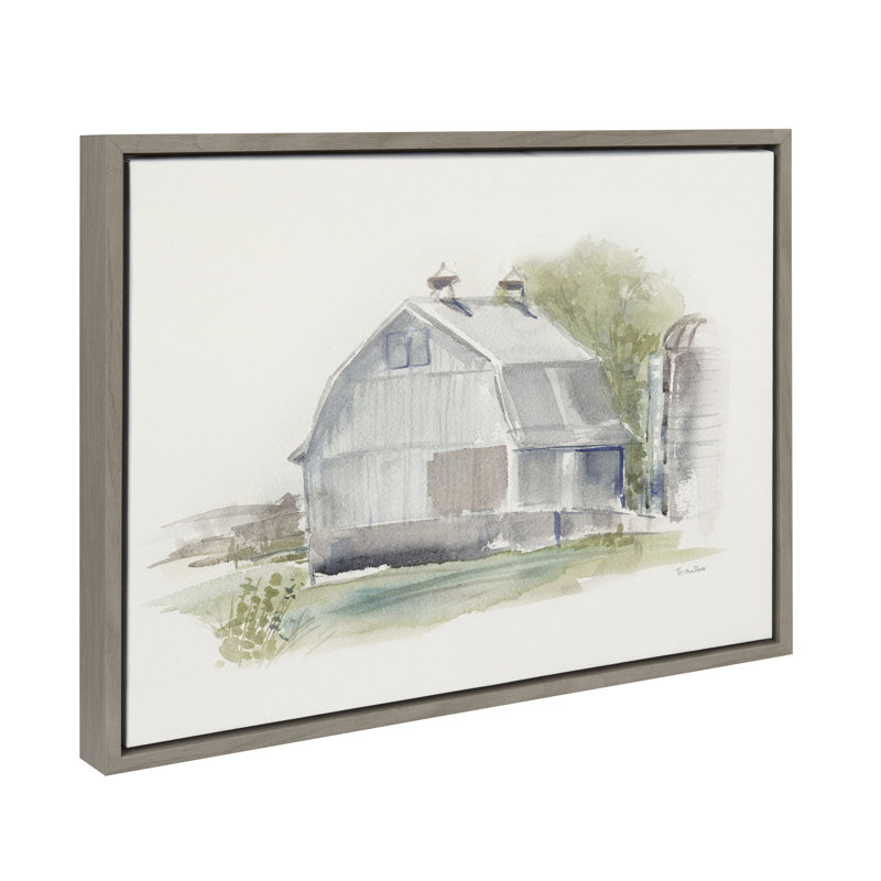 «Barn 1» par Patricia Shaw, reproduction d'art sur toile encadrée
