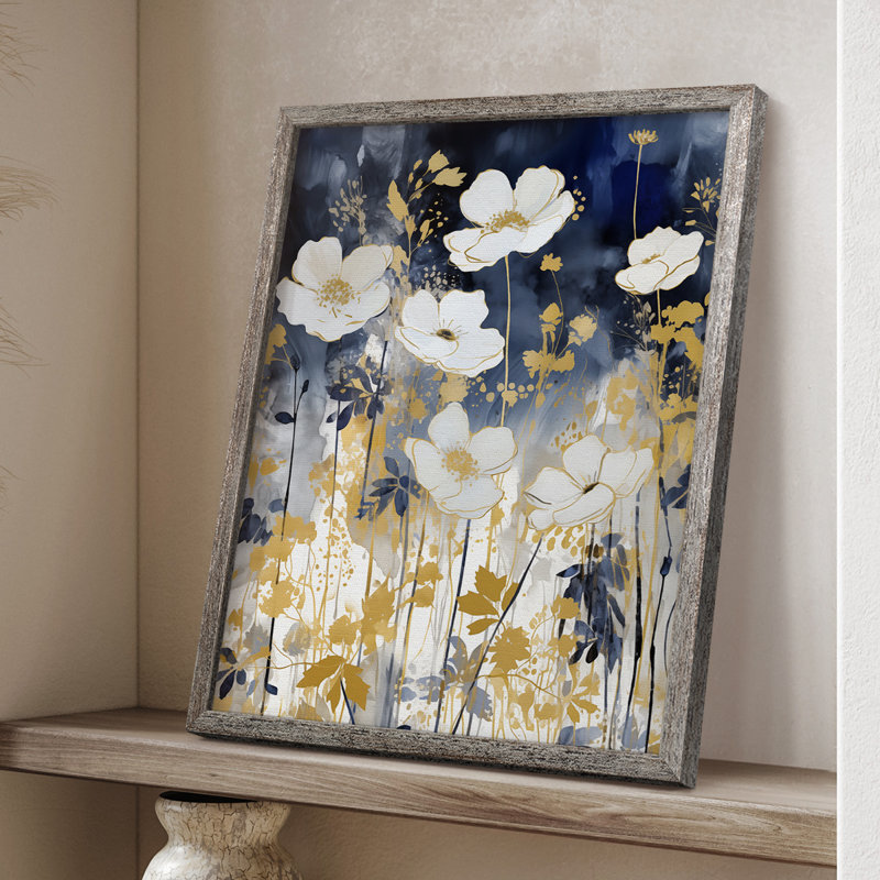 Reproduction encadrée FLORAL Series CCDCLXXVI - bois massif, H 30 po x l 24 po