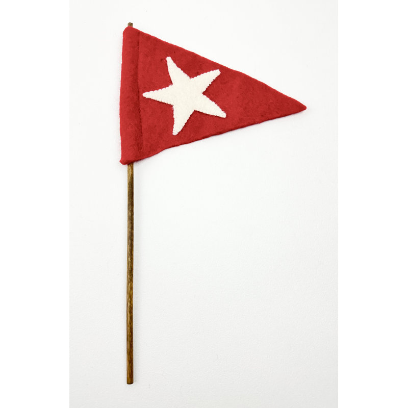 Drapeau simple en feutre étoile, Rouge