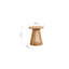Middeleton Round Slatted lamp table oak effect