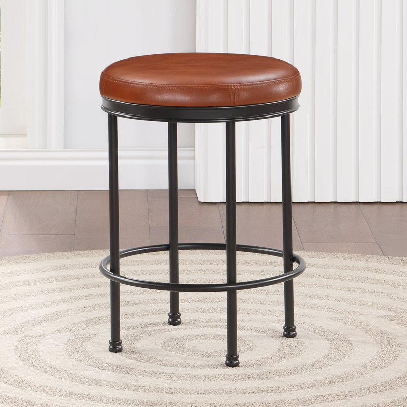 Jahmaine Upholstered Counter Stool with Metal Frame