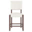 Ensemble de 4 tabourets de bar de style Mid-Century de 40,4 po avec dossier, tabourets de bar rembourrés en lin avec pieds en bois massif pour la salle à manger de l'îlot de cuisine, beige (chaises 4 pièces)-128393594