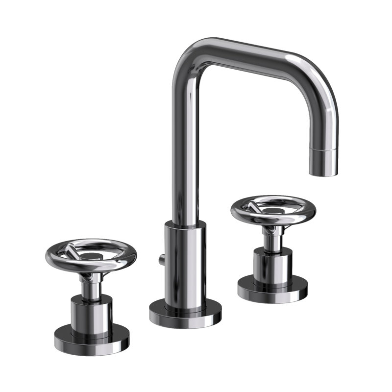 Tyler Widespread Bathroom Faucet with Drain Assembly, Midnight Chrome