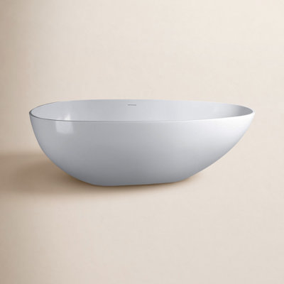 Euthalia 59" Solid Surface Soaking Bathtub