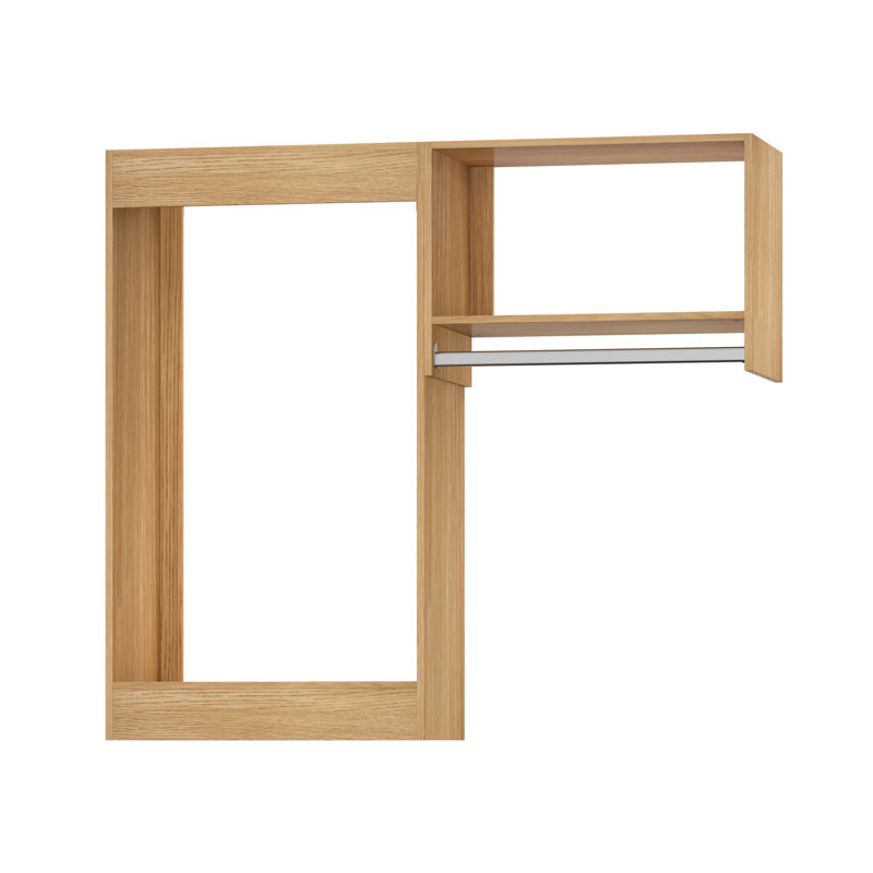 Système de garde-robe modulaire, design polyvalent et personnalisable pour un rangement et une organisation efficaces, en bois