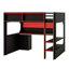 Gaming Loft Bed with Desk, Lights and Charging Station, Space-Saving for Gamers-1014766379-1014766378