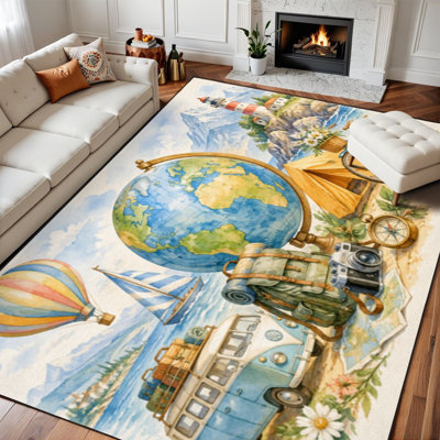 Faux Fur Abstract Rug