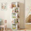 Bibliothèque pivotante à 360 °, étagère de rangement et de présentation pour le bureau à domicile et le salon