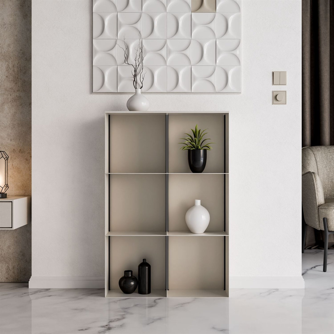 99cm H x 66cm W Metal Bookcase