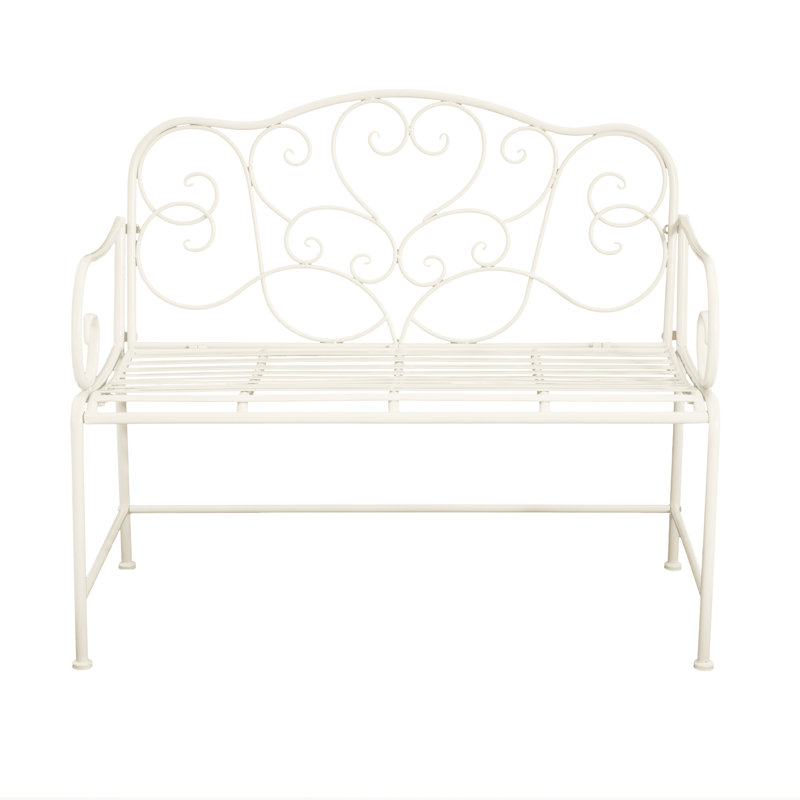 Banc de jardin Sunnydaze - blanc