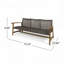 Canapé d'extérieur en bois d'acacia 3 places-1675707115